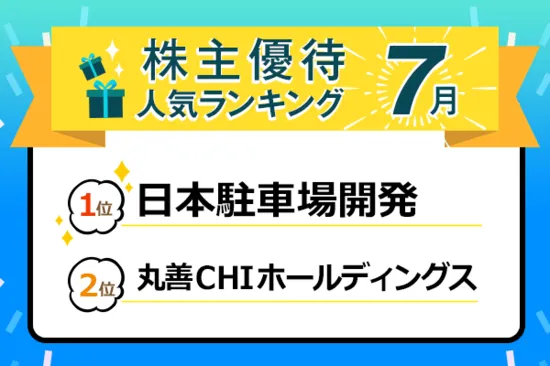 みんなが持っているのは？株主優待人気ランキング ：2019年7月権利確定