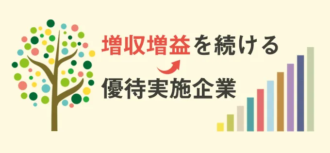 増収増益を続ける 優待実施企業