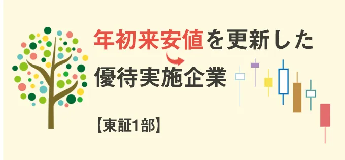 年初来安値を更新した 優待実施企業