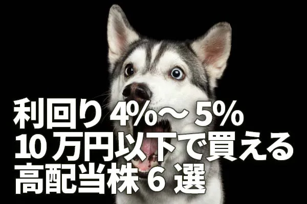 利回り4％～5％「10万円以下」で買える、高配当株6選 (2021年12月9日) - エキサイトニュース