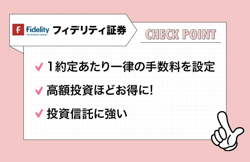 フィデリティ証券のチェックポイント