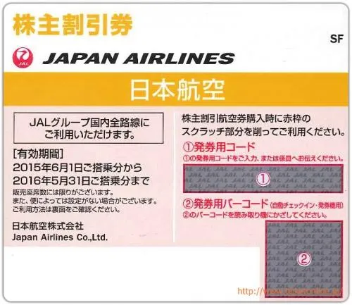 日本航空の株主優待